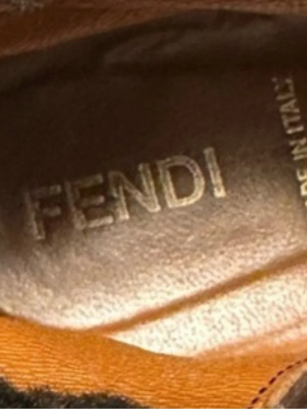 Fendi Zucca FF Logo Shearling Cuff Suede Ankle Boots Brown IT 36.5 US 5.5